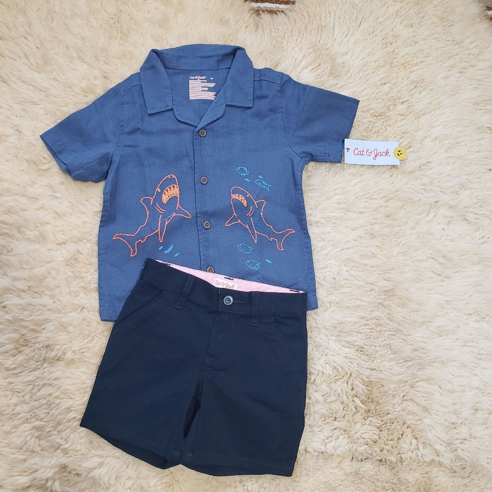 Cotton Shorts And Shirt 3T